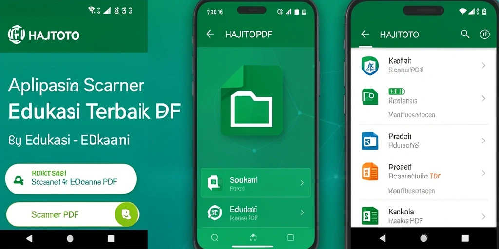 Antarmuka HAJITOTO yang sederhana dengan fitur pemindaian PDF.