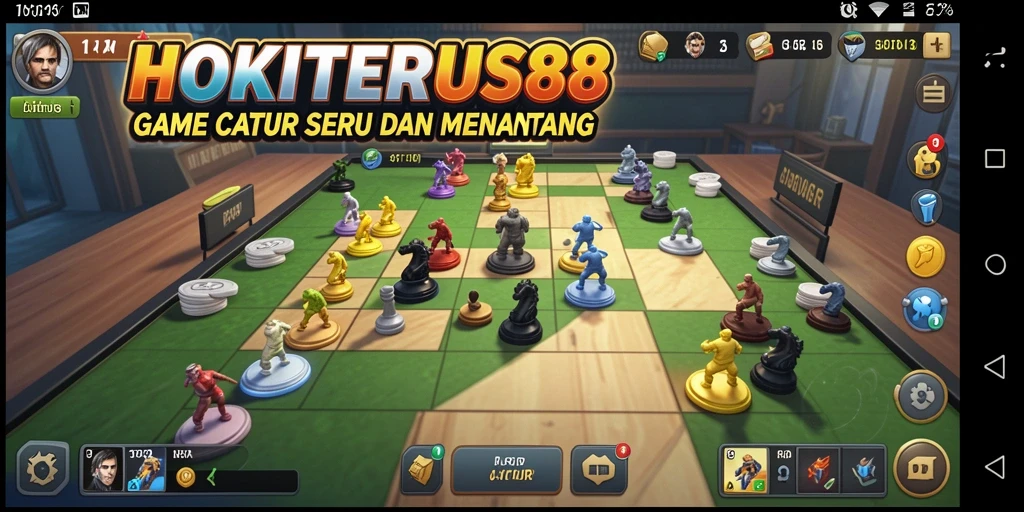 Antarmuka permainan Catur HOKITERUS88 yang menarik dan interaktif.