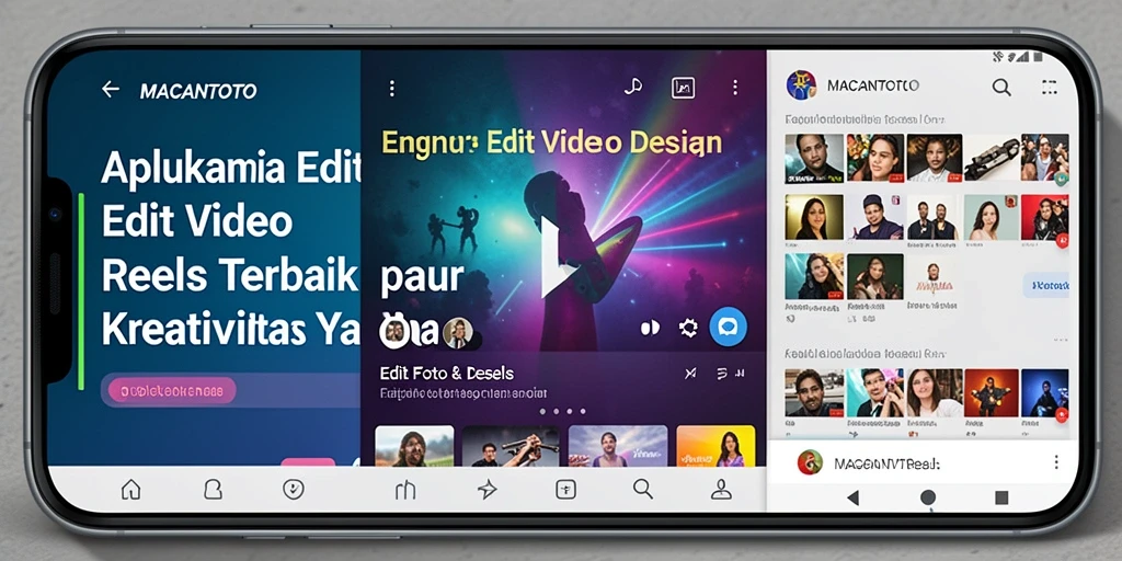 Tampilan antarmuka sederhana dari aplikasi Edit Video Reels MACANTOTO.