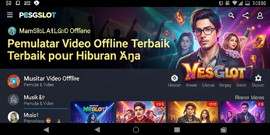 Antarmuka PESGSLOT yang sederhana dan menarik untuk Pemutar Video Offline.