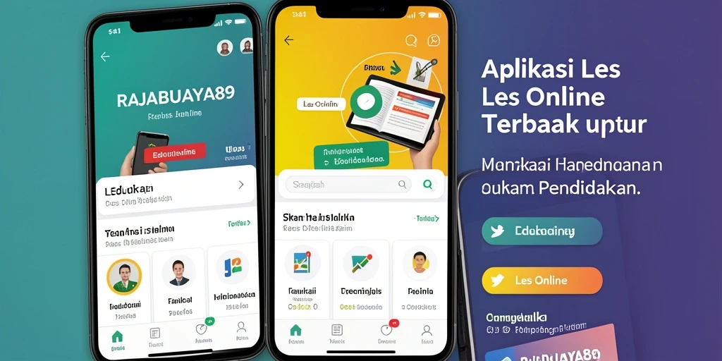 Screenshot antarmuka aplikasi Les Online RAJABUAYA89 yang menarik.