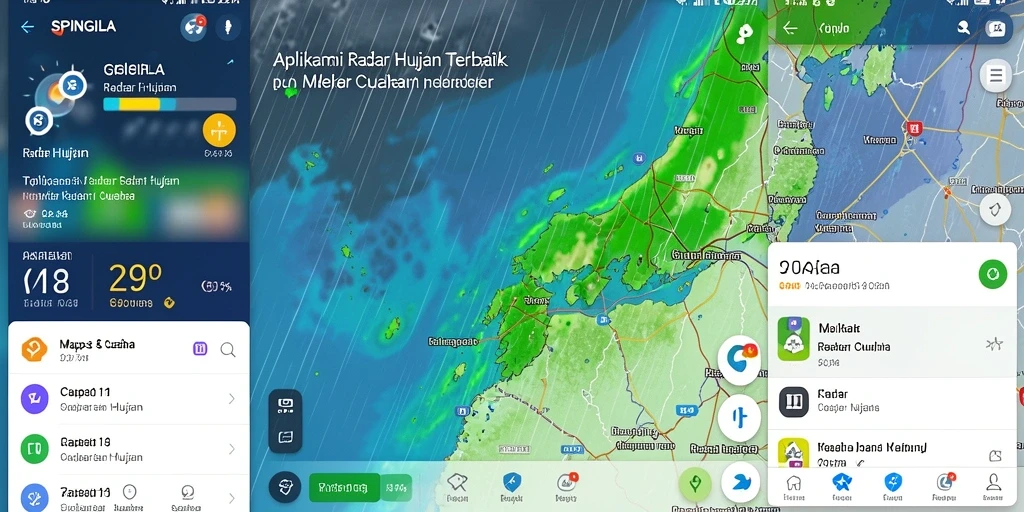 Antarmuka aplikasi Radar Hujan SPINGILA yang informatif dan menarik.