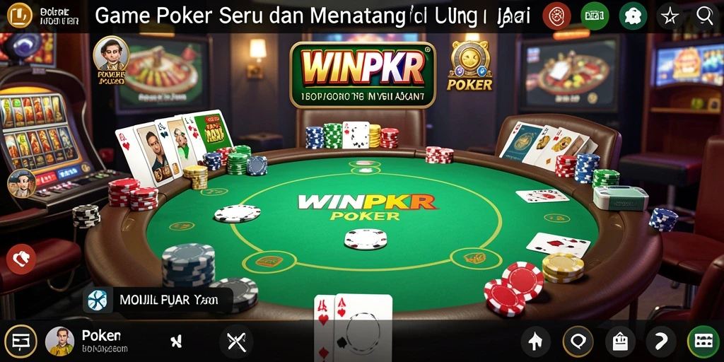 Antarmuka game WINPKR yang menarik dan fungsional untuk bermain poker.