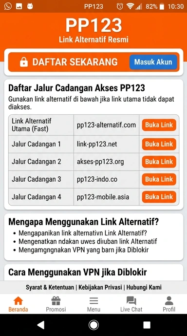 Link Alternatif PP123 untuk Unduh APK Terbaru